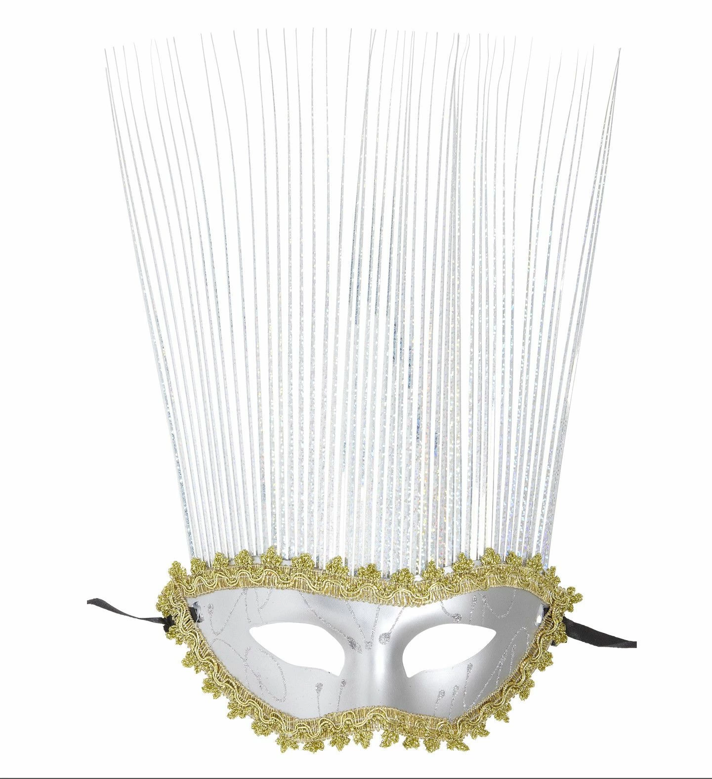 Oogmasker Zilver Met Lange Punten 1 Oogmasker Zilver Met Lange Punten