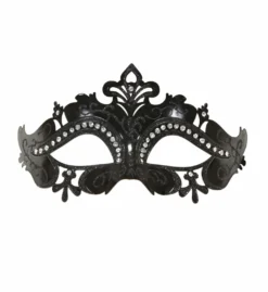 Oogmasker Venetie Glimmende Stenen Zwart