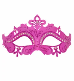 Oogmasker Venetie Glimmende Stenen Roze