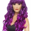 Disco Ster Pruik Paars En Zwart