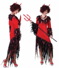 Verleidelijke Sinistere Satan Vrouw Kostuum