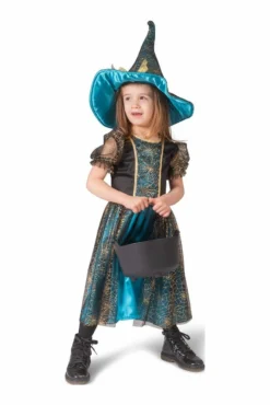 Blauwe Spinnenheks Meisje Kostuum