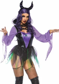 Sexy Paarse Duivelin Vrouw Kostuum