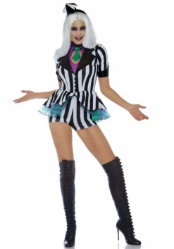 Harlekijn Scheidsrechter Beetle Juice Vrouw Kostuum -DuivelDesigns Winkel leg 2018 86734 007 3 14