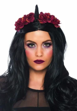 Duistere Fluwelen Eenhoorn Hoofdband Unicorn