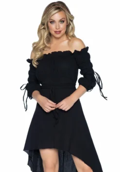 Zwarte Verleidelijke Strijdster Jurk Vrouw