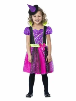Spotty Dotty Paars Roze Heks Charley Meisje Kostuum