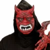 Evil Red Duivelmasker Met Kap