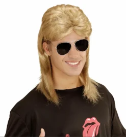 Nerd Pruik, Mullet Met Bril Blond -DuivelDesigns Winkel wdm1014 01854 c 2