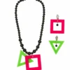 Eighties Ketting En Oorbellen Neon Kleur