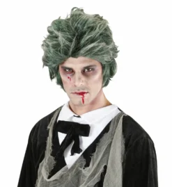 Pruik, Zombie Man Groen Death Dracula -DuivelDesigns Winkel wdm1014 06741 b
