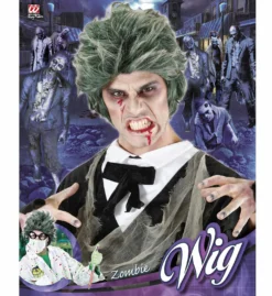 Pruik, Zombie Man Groen Death Dracula -DuivelDesigns Winkel wdm1014 06741 d
