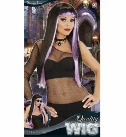 Halloween Pruik, Glamour Gothic Zwart / Paars -DuivelDesigns Winkel wdm1014 06765 d 1