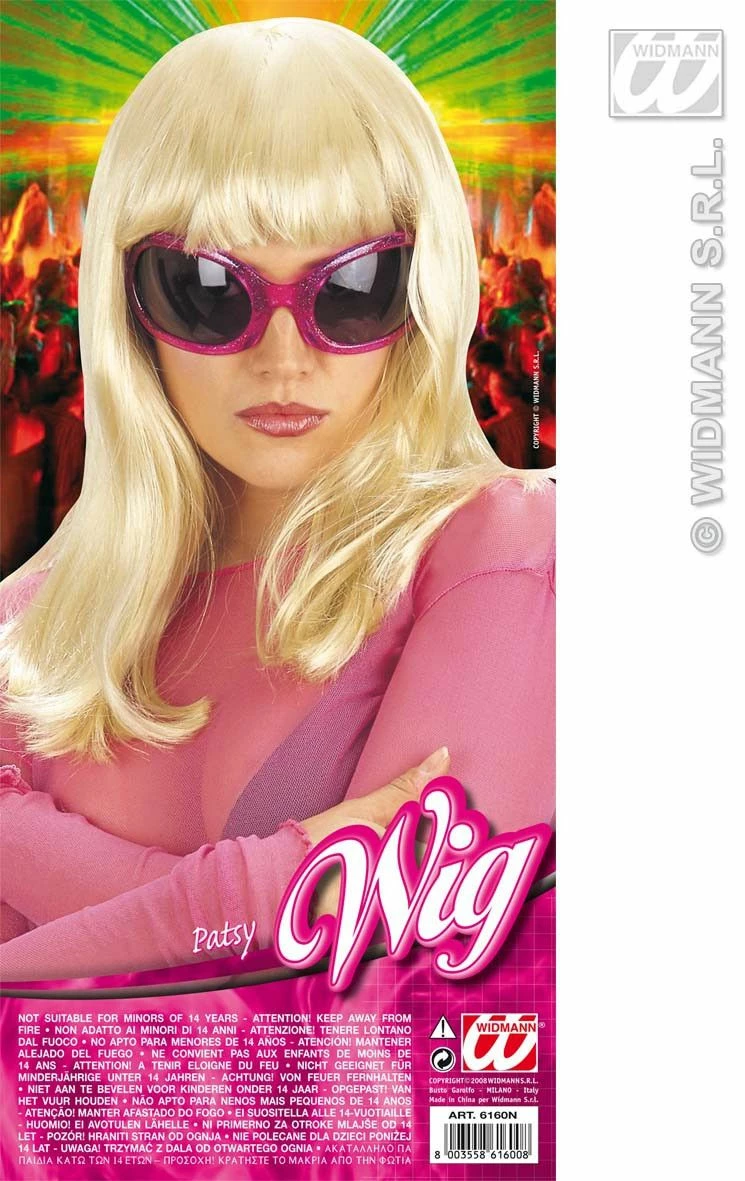 Pruik, Patsy Blond 2 Pruik, Patsy Blond - Afbeelding 2