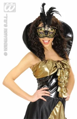 Glitter Oogmasker Met Stenen Goud -DuivelDesigns Winkel wdm1014 6432t c