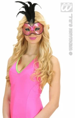 Glitter Oogmasker Met Stenen Roze -DuivelDesigns Winkel wdm1014 6433k c