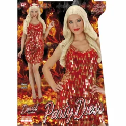 Paillettenjurk Rood / Goud Vrouw -DuivelDesigns Winkel wdm1014 9484 c 13