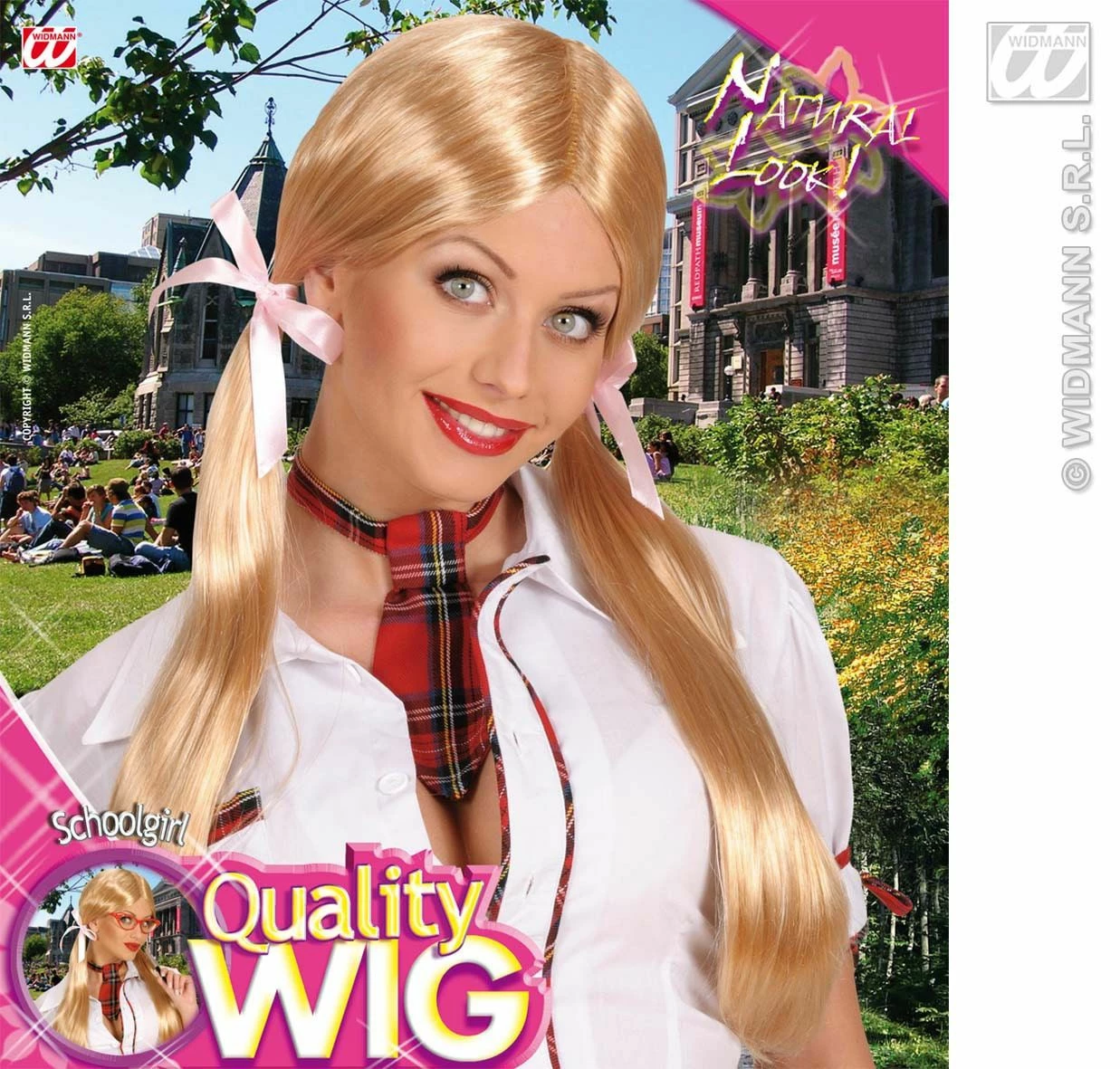 Pruik, Schoolmeisje Blond 2 Pruik, Schoolmeisje Blond - Afbeelding 2