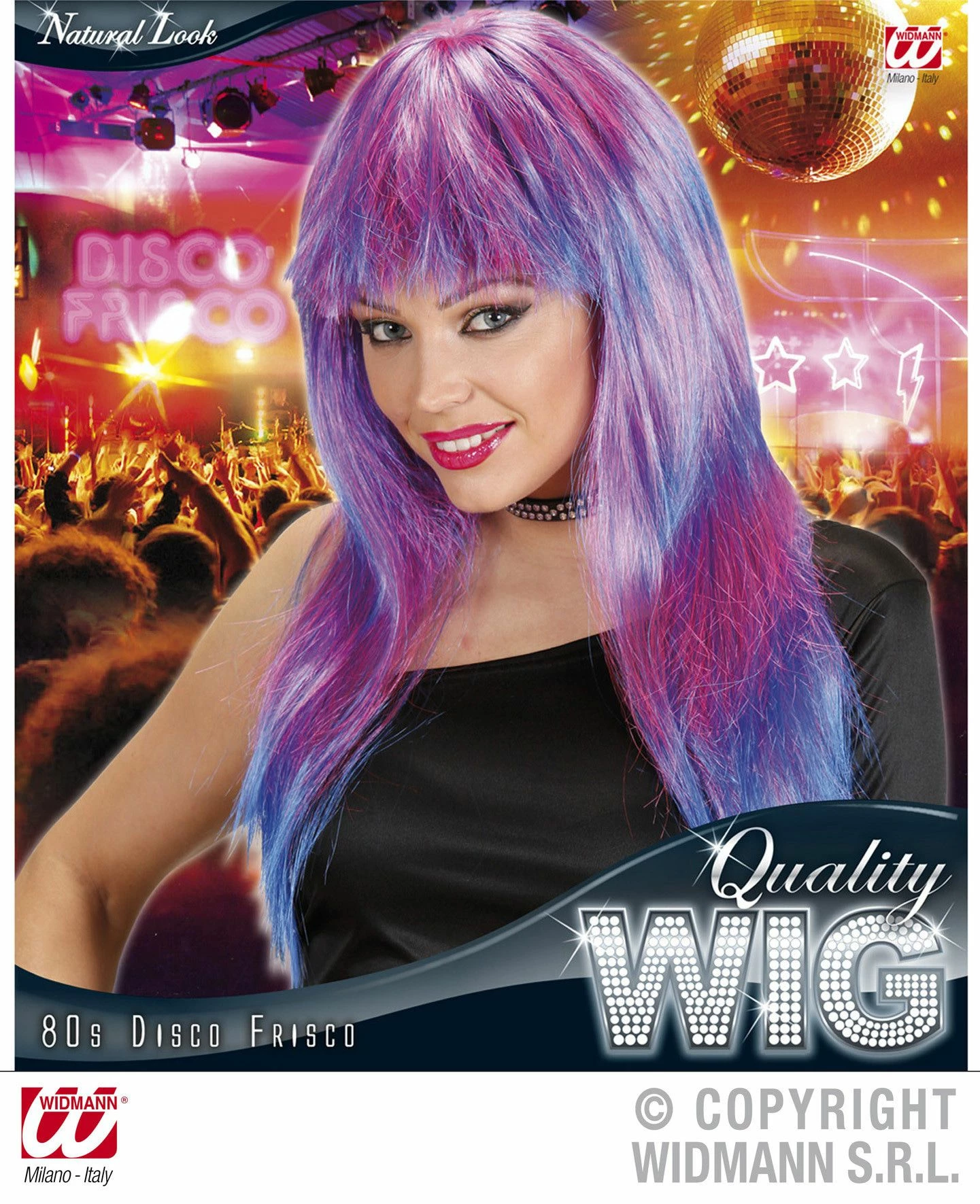 Pruik, 80s Disco 2 Pruik, 80s Disco - Afbeelding 2