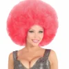 Soul Diva Pruik, Afro Extra Groot Roze