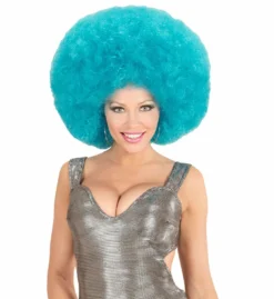 Soul Diva Pruik, Afro Extra Groot Azuur -DuivelDesigns Winkel wdm1617 04679 c