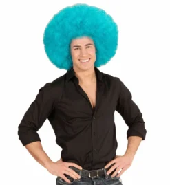 Soul Diva Pruik, Afro Extra Groot Azuur -DuivelDesigns Winkel wdm1617 04679 d