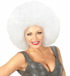Soul Diva Pruik, Afro Extra Groot Wit