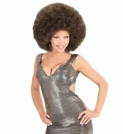 Soul Diva Pruik, Afro Extra Groot Koffie Kleur -DuivelDesigns Winkel wdm1617 04683 d 1