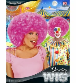 Pruik Jimmy Flash Extra Krul, Neon Roze -DuivelDesigns Winkel wdm 2017 06824 3