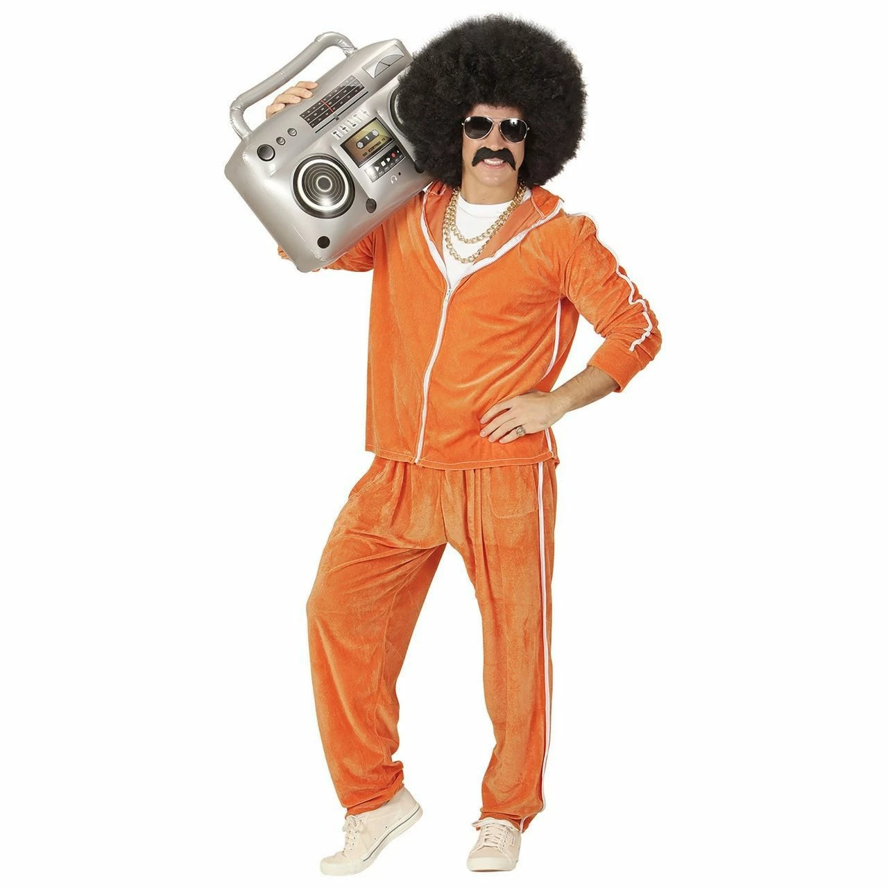 Fout Oranje 80s Trainingspak Maaskant Fluweel Man Kostuum 1 Fout Oranje 80s Trainingspak Maaskant Fluweel Man Kostuum