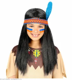Asakiwaki Indianen Pruik Met Hoofdband