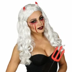 Pruik Met Horentjes Satanische Vrouw -DuivelDesigns Winkel wdm 2019 04456 3