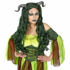 Duivelse Bosheks Pruik Met Ramshorens -DuivelDesigns Winkel wdm 2019 04459 3