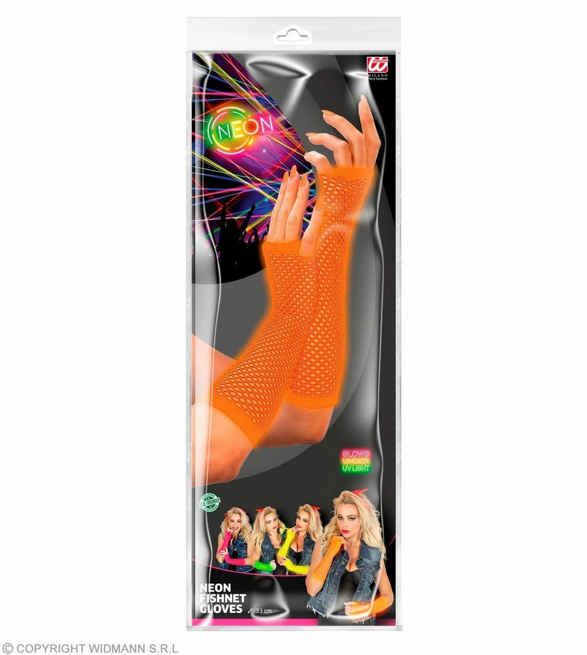 Vingerloze Handschoenen Lang Neon Oranje 3 Vingerloze Handschoenen Lang Neon Oranje - Afbeelding 3