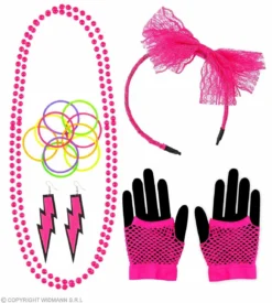 Jaren 80 Popstar Miley Set, Neon Roze -DuivelDesigns Winkel wdm 2021 29363 4 1