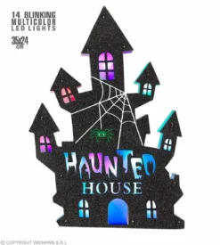 Haunted Spookhuis Met Gekleurde Led Lichtjes