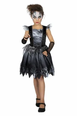 Griezelig Halloween Spinnenweb Meisje Kostuum