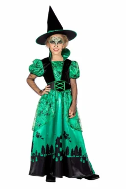 Green Witch Spookhuis Heks Meisje Kostuum